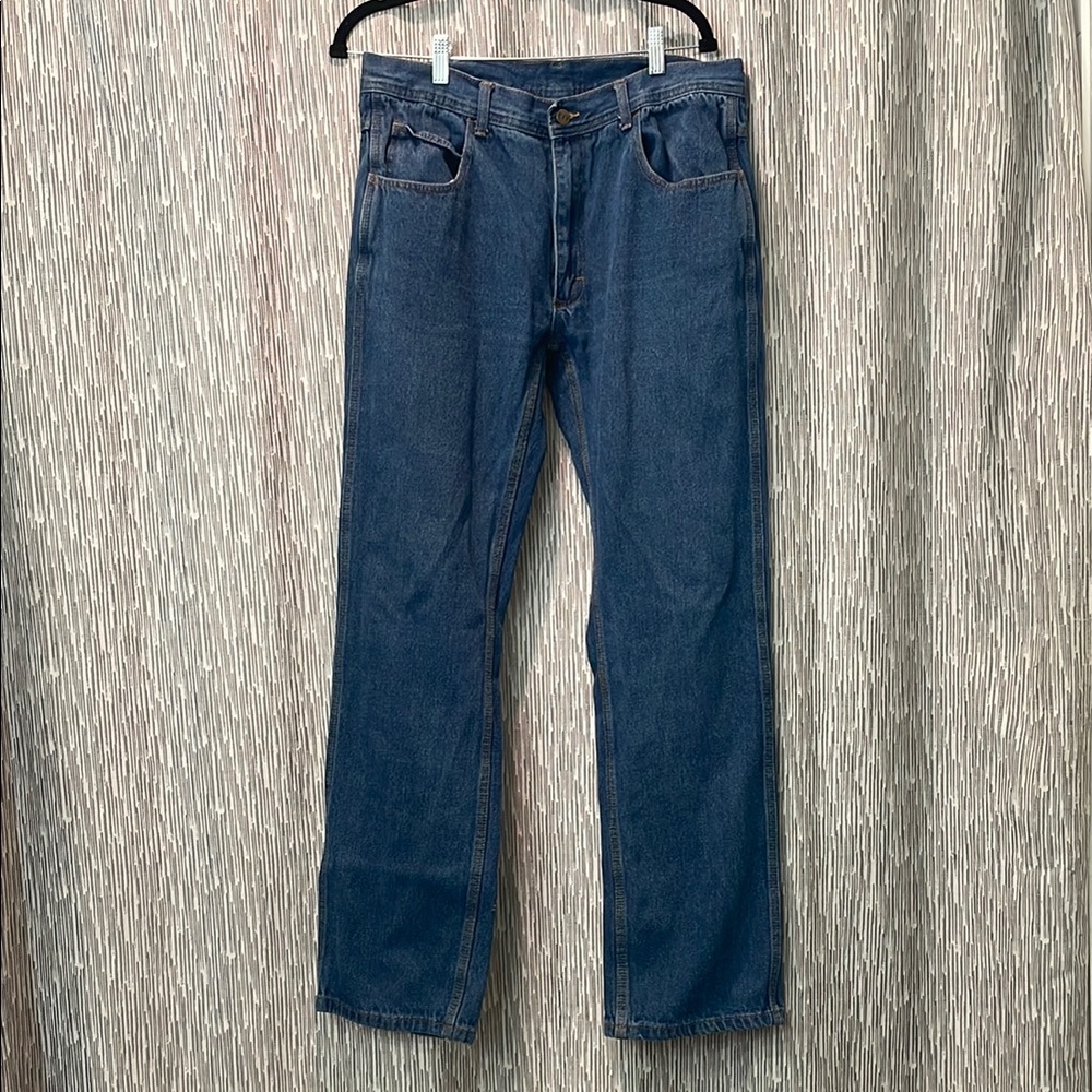 Men’s Key Denim Blue Straight-Leg Jeans with Classic Fit